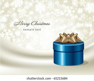 Vector Christmas background with gift