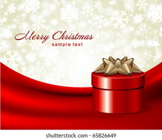 Vector Christmas background with gift