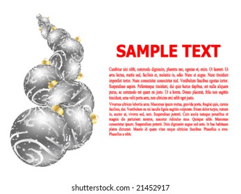 Vector christmas background with globe for advertising