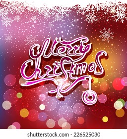 vector christmas background with greeting inscription