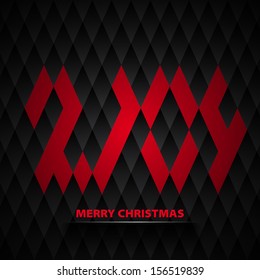 Vector Christmas background made from black triangles