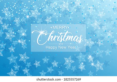 Vector Christmas background, Merry Christmas card with snow