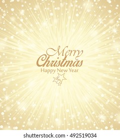 Vector Christmas background, Merry Christmas card with snow