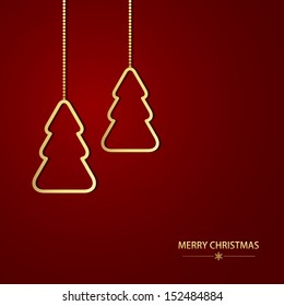 Vector Christmas background. Merry Christmas and Happy New Year Card