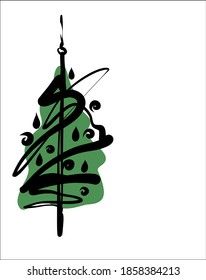 
vector christmas background with poinsettia image for new year design. 