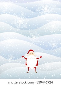 Vector Christmas background with Santa. Vector design