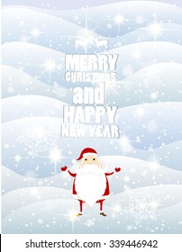 Vector Christmas background with Santa. Vector design