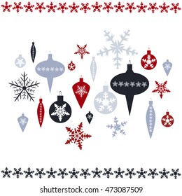 Vector Christmas background  Scandinavian style