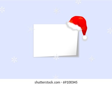 Vector Christmas background with sheet of paper