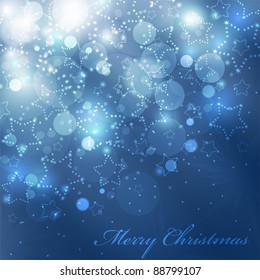 Vector christmas background with shining stars(eps10)