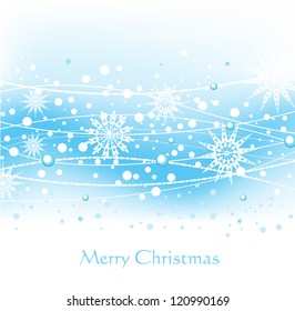 Vector Christmas background with snowflakes