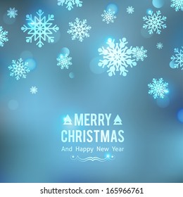 vector christmas background with snowflakes