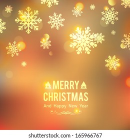 vector christmas background with snowflakes