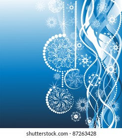 Vector Christmas background with snowflakes