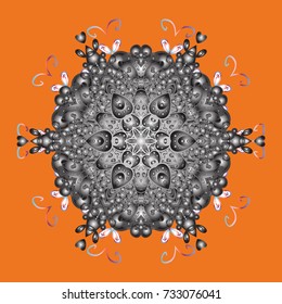 Vector. Vector. Christmas background with snowflakes abstract background. Orange, gray and neutral orange, gray and neutral colors. Holiday design for Christmas and New Year fashion prints.