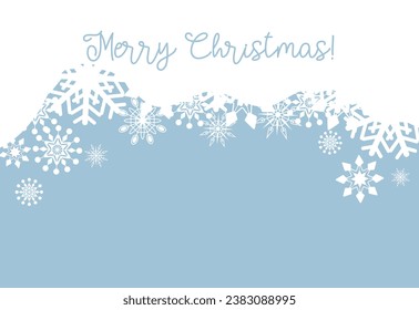 Vector Christmas background with snowflakes. Festive design for Christmas and New Year fashion prints.