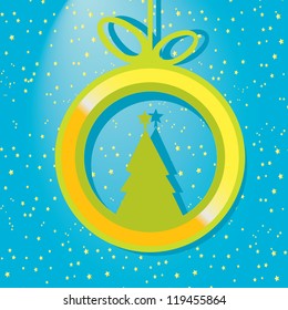 vector christmas background with stars. cut paper design