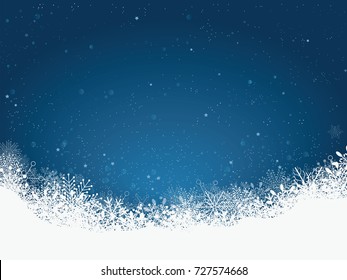 Vector christmas background with stars and snowflakes.
