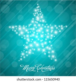 Vector Christmas Background with Stylized Star