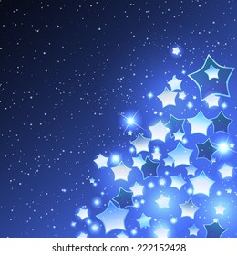 Vector Christmas Background with Stylized Star. Clip-art