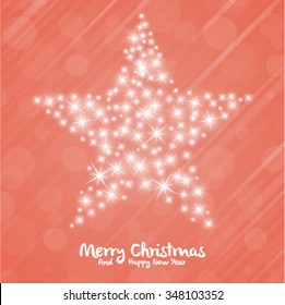 Vector Christmas Background with Stylized Star
