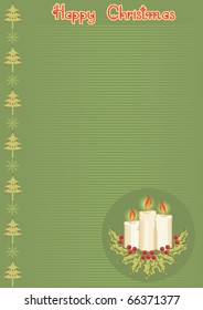 Vector christmas background for text.Vintage postcard