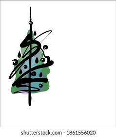 
fondo de navidad vectorial con árbol para el diseño de año nuevo. 