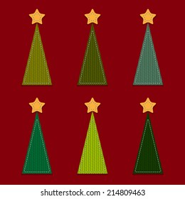 Vector Christmas Background with Trees