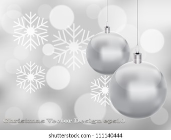 Vector Christmas background with white snowflakes and place for your text