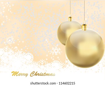 Vector Christmas background with white snowflakes and place for your text