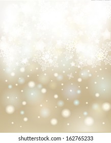 Vector Christmas background with white snowflakes. Vector illustration