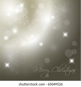 Vector Christmas background with white snowflakes and place for your text