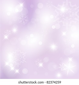 Vector Christmas background with white snowflakes and place for your text