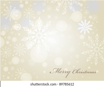 Vector Christmas background with white snowflakes