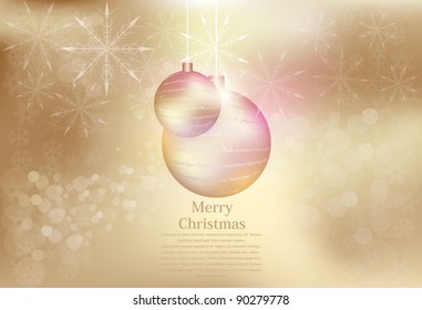 Vector de fondo navideño con copos de nieve blancos y lugar para tu texto