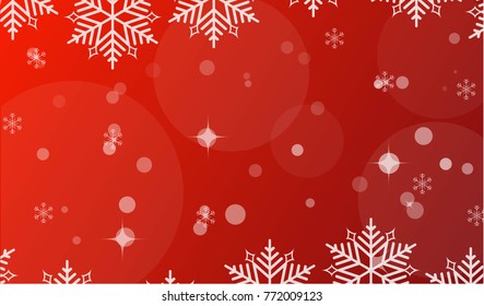 Vector of christmas background wiht snowflakes in winter season.