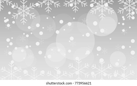 Vector of christmas background wiht snowflakes in winter season.