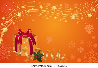 Vector Christmas backgrounds with gift.