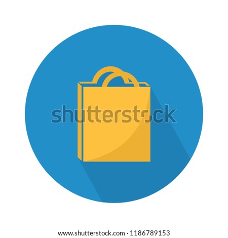 vector christmas bag icon. shop bag - retail and merchandise container