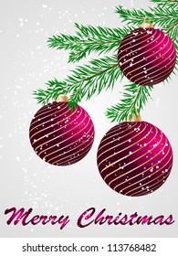 Vector Christmas ball decorative card
