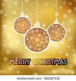 Vector Christmas ball / Christmas ball greeting card
