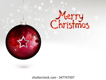Vector Christmas Ball, Greeting Card Design for text