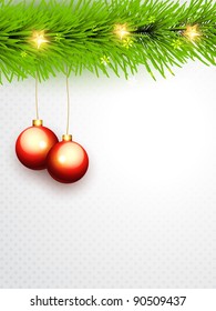vector christmas ball hanging illustration
