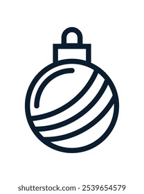 Símbolo de ícone de bola de Natal vetorial