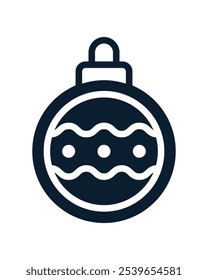 Vector Christmas Ball Icon Symbol