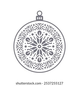 vector christmas ball icon template. silhouette illustration isolated