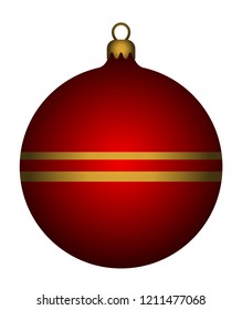 vector christmas ball isolated on white background
