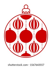 vector christmas ball isolated on white background