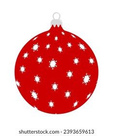 vector christmas ball isolated on white background