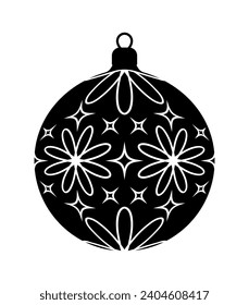 bola de navidad vectorial aislada en fondo blanco